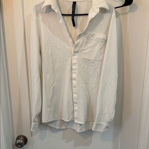 White Button-Up Shirt lululemon M